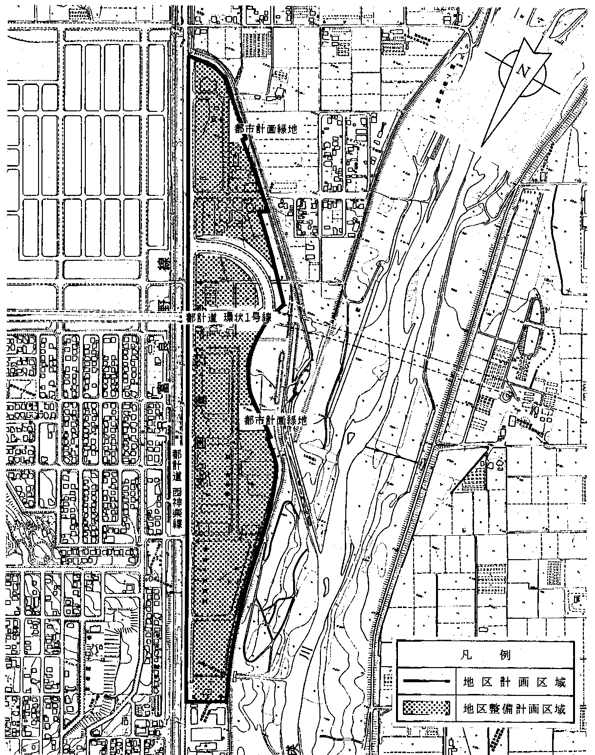 西神楽1線地区地区計画計画図