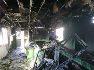 施設火災の写真