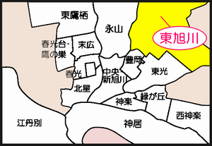 東旭川地図