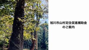 旭川市山村定住促進補助金のご案内（クリックするとYouTubeへ遷移します）