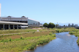 氷点橋から見たJR旭川駅