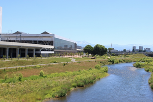 氷点橋から見たＪＲ旭川駅