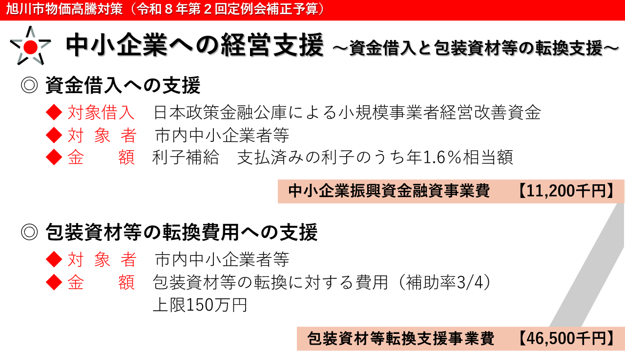 中小企業への支援