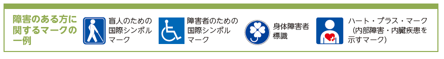 障害のある方に関するマークの一例の画像