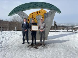 ワイズホテル感謝状贈呈式の様子