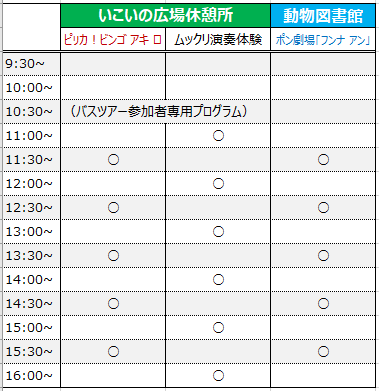 タイムテーブル