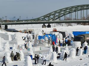 第66回雪像制作風景