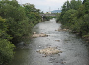 現在のオサラッペ川の写真
