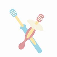 ストッパー付歯ブラシ