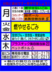 町内会用のST曜日看板