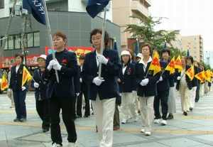 旭川市消防防火パレードの様子