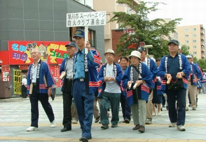 旭川市消防防火パレードの様子