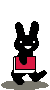 赤の本を持ったブラリー