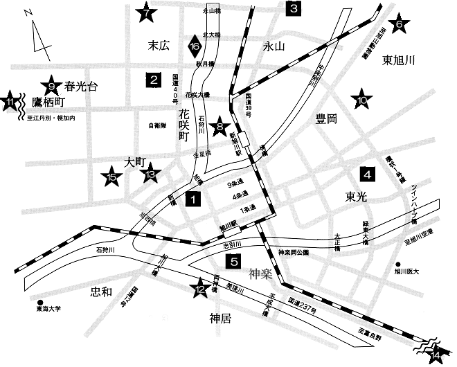 旭川市図書館マップ