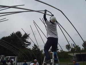 ハウス施工の様子