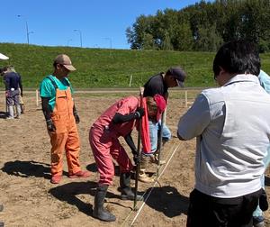 パイプハウス施工の様子