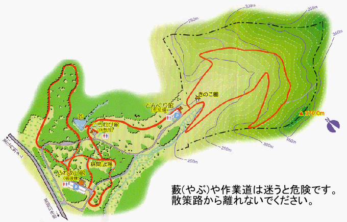 とみはら自然の森全体図