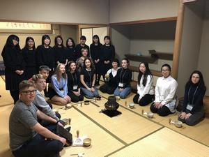 藤女子高校で茶道体験