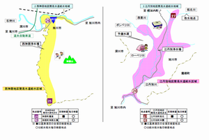 水質検査地点（西神居・江丹別）