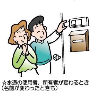 結婚し、使用者名が変わる図