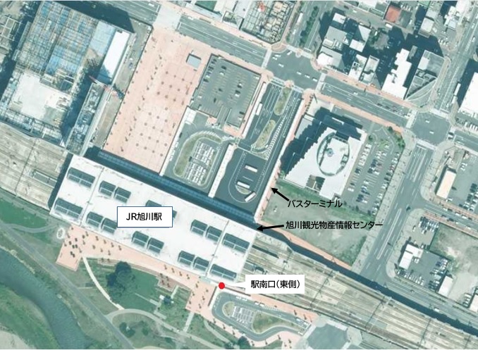 マンホール設置場所修正後(JR旭川駅)