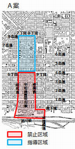 A案の区域図