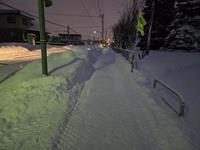 始業式前歩道除雪(2)