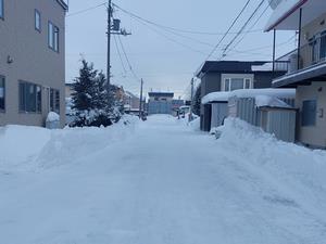 生活道路排雪後1