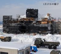冬まつり会場（大雪像作成中）