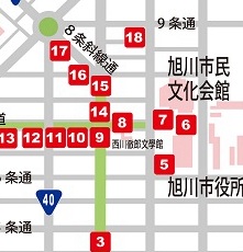 婦人像・裸立像位置図